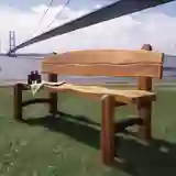 Waveform Garden Bench by Woodcraft UK