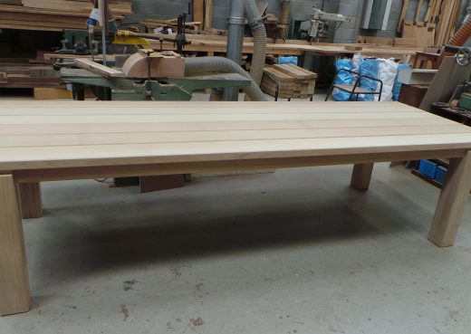 Side view of dining table