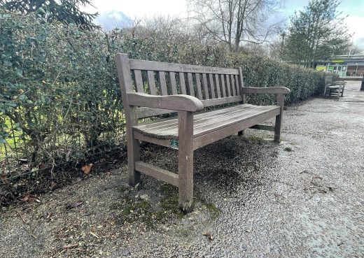A York bench that has been in East Park for many years