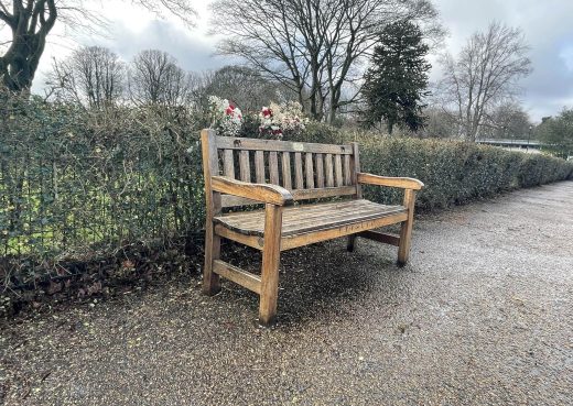 An ancient York bench in East Park, Hull