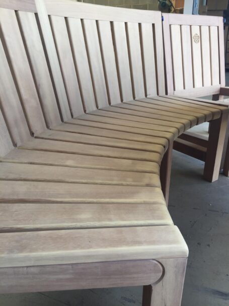 Almost complete, the Berlin curved bench