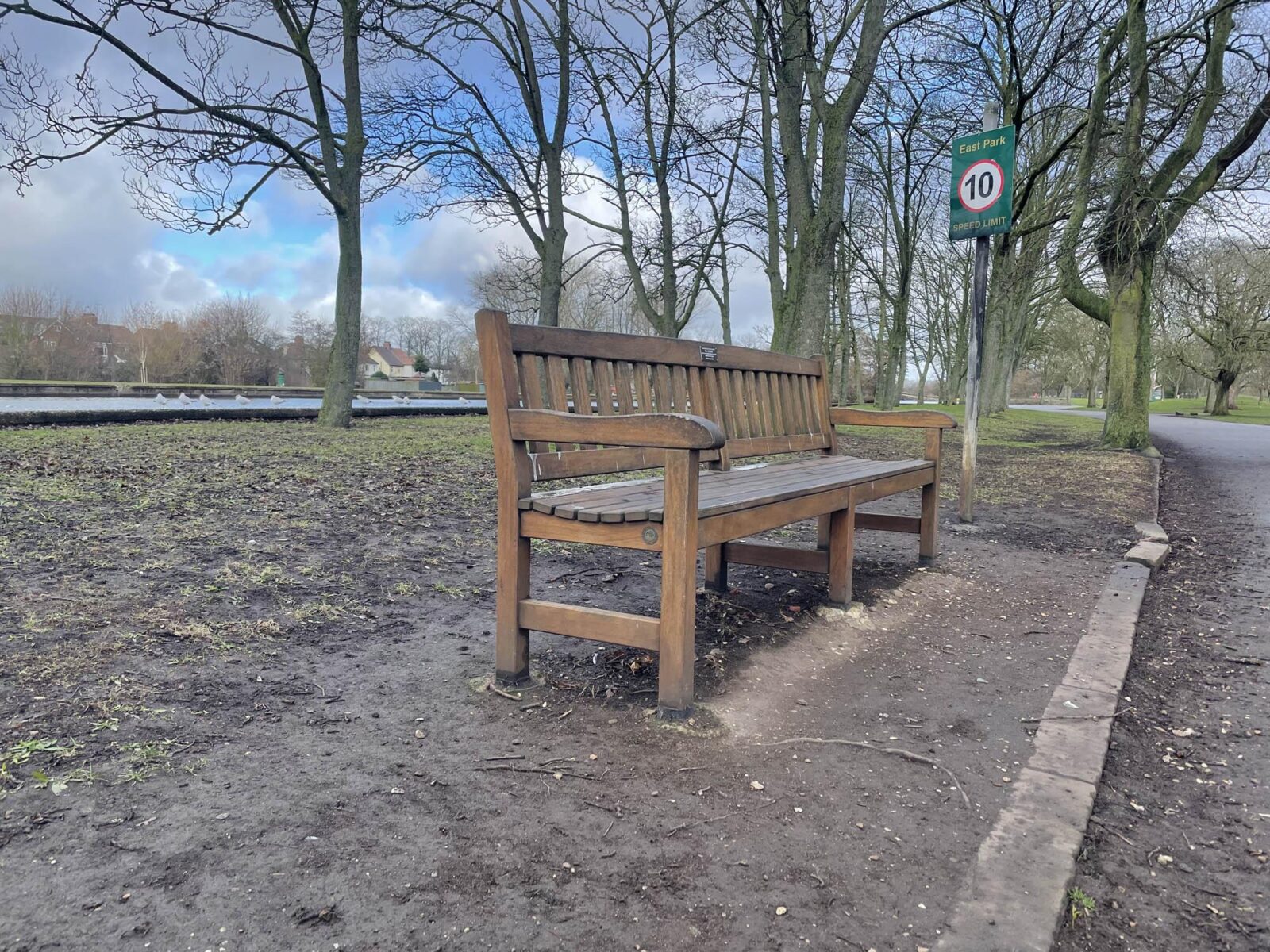Mendip bench with bespoke top rail in East Park