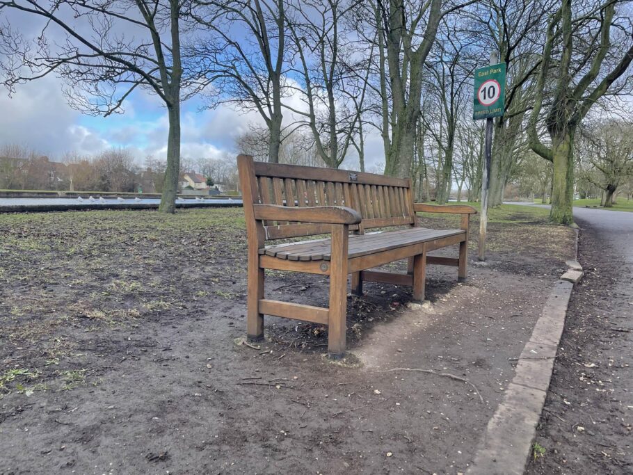 Our York memorial bench in East Park