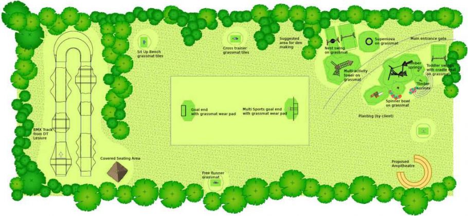 Map of Swainby Playing Field