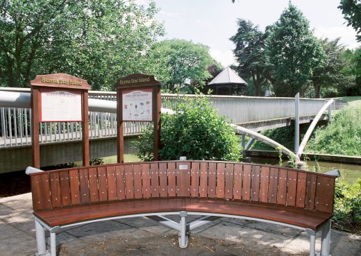 The completed Burma Star bench