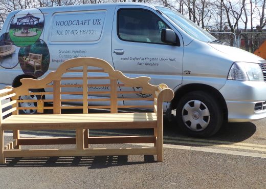 The Lutyens bench ready for delivery