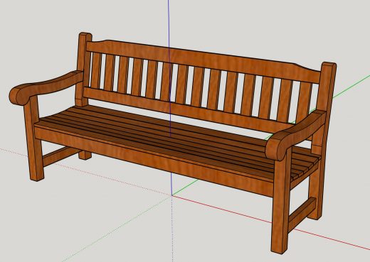 The Mendip 6ft memorial bench raised top rail