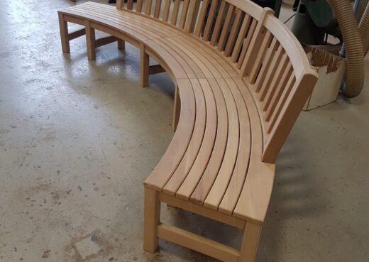 Almost complete, the Berlin curved bench