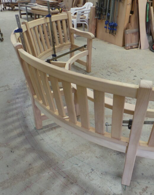 The York Curved bench minus seat