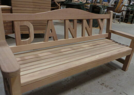 Danny's bench in our workshop