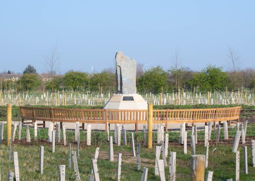 initial installation of the Covid 19 memorial