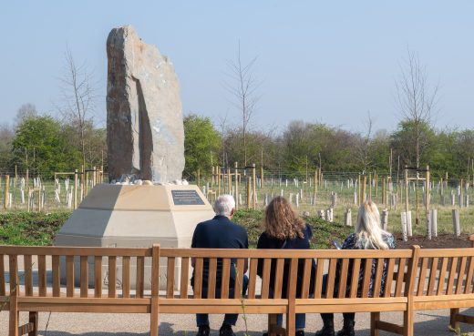 Curved memorial bench for Havering Borough Council