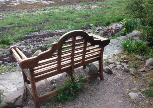 On the banks of Loch Ewe, our Lutyens bench