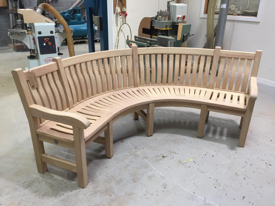 New bespoke curved bench heading to London