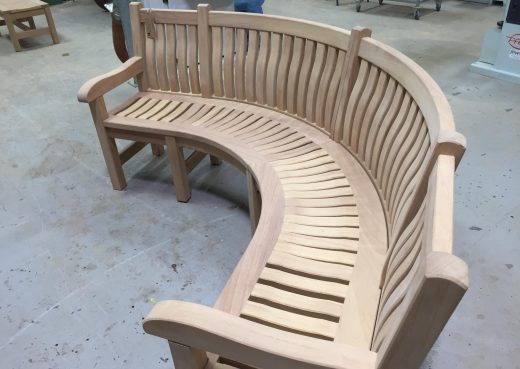 Curved bench based on the Scarborough bench