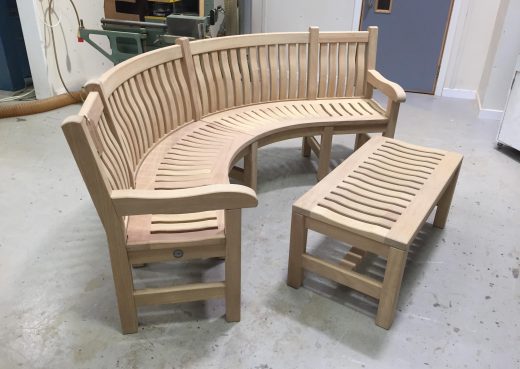 Scarborough style curved bench