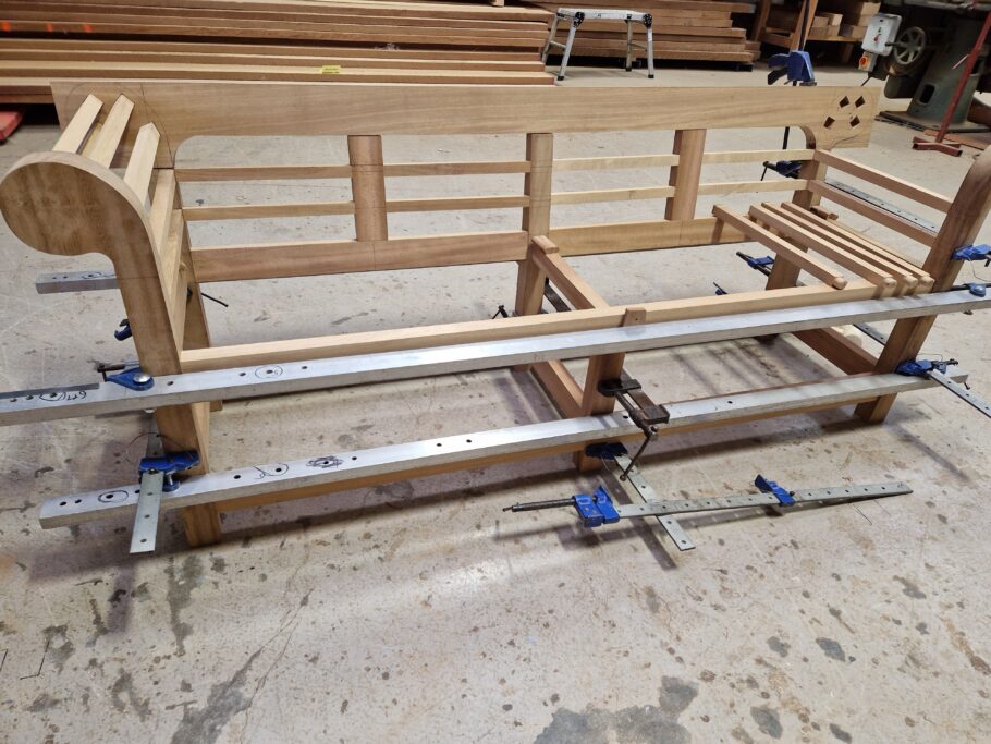 A New Lutyens bench taking shape
