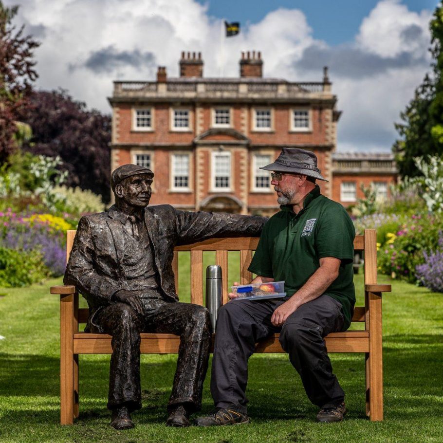 Garden Bench as part of the Yorkshireman on a bench sculpture