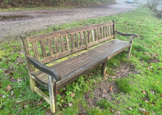 The Risby Folly bench in 2026