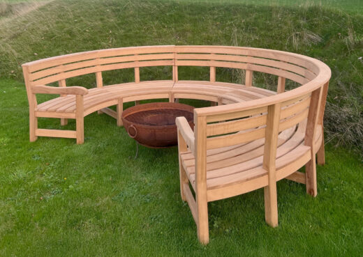 Curved Rosedale bench