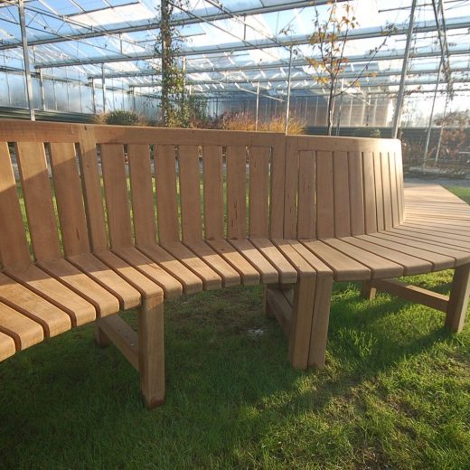 Curved Wooden Bench System : Saltwick