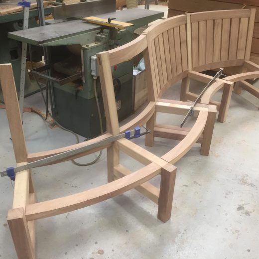 The Saltwick designer bench in production