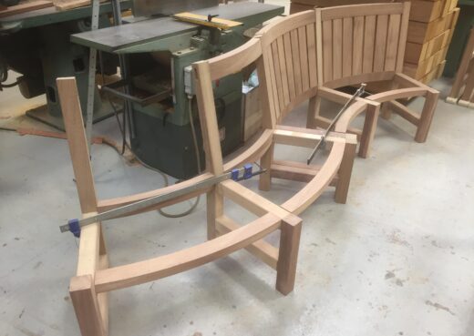 The Saltwick designer bench in production