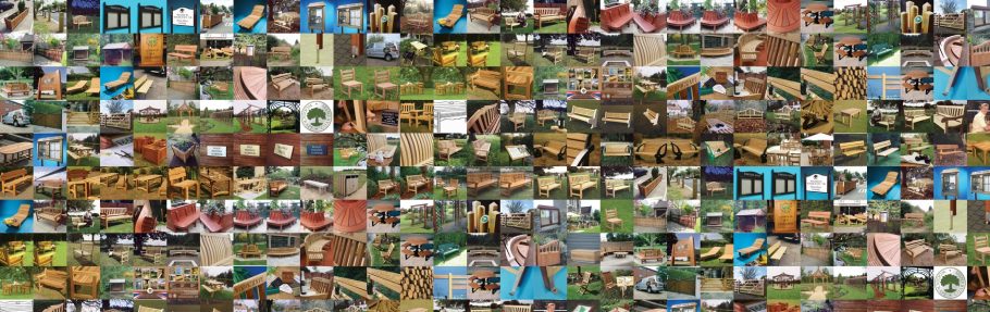 Montage of wooden garden furniture