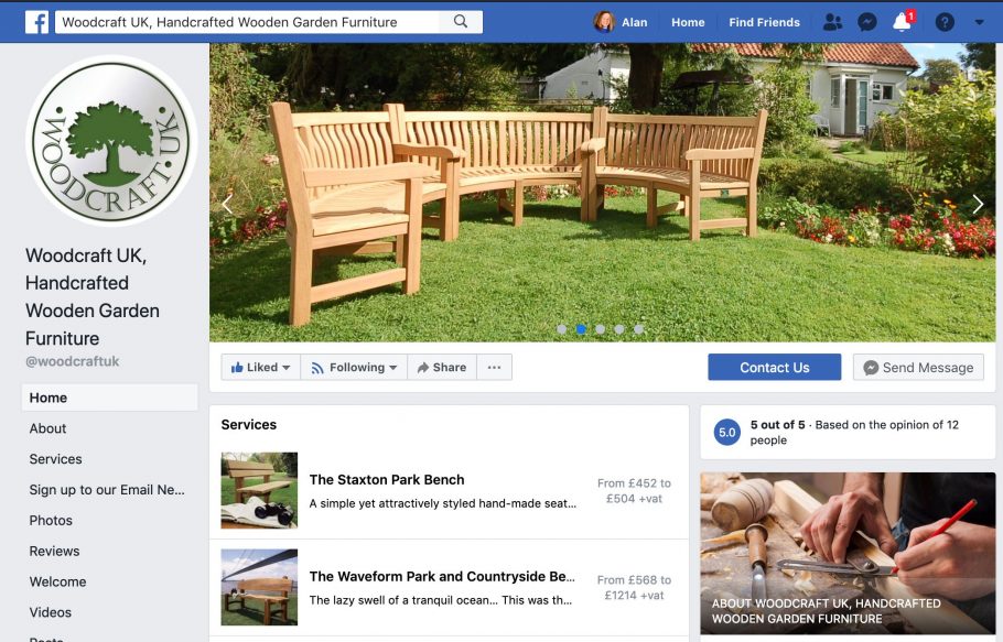 Woodcraft UK is now on Facebook and Twitter