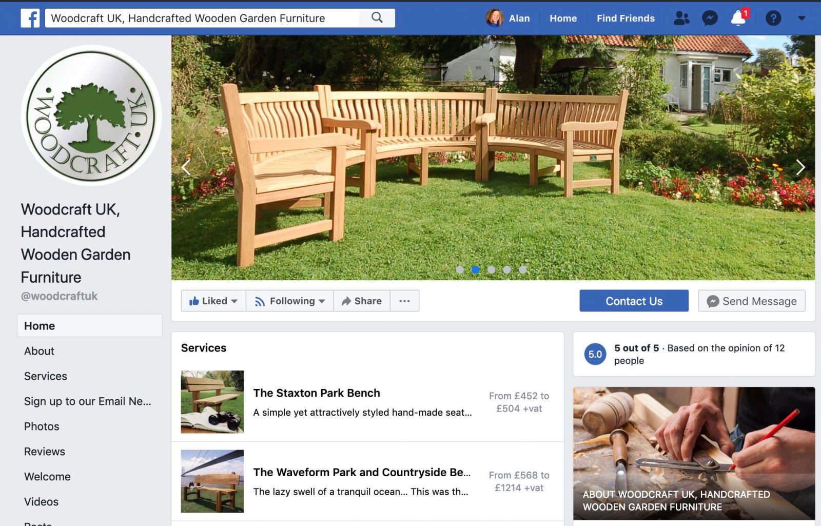 Woodcraft UK can now be found on Facebook and Twitter Woodcraft UK