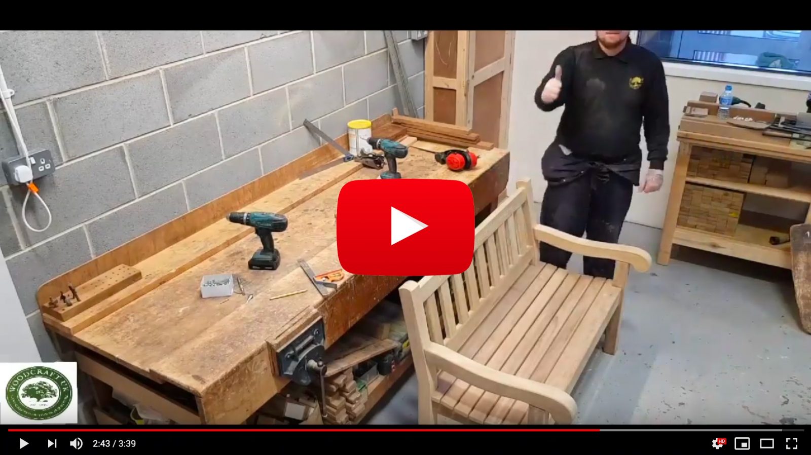 Assembling our Mendip wooden bench Woodcraft UK