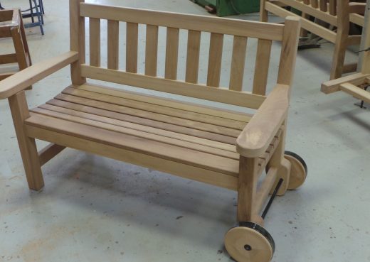 York bench with wheels