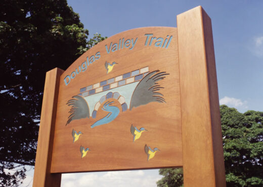 Wooden engraved signage