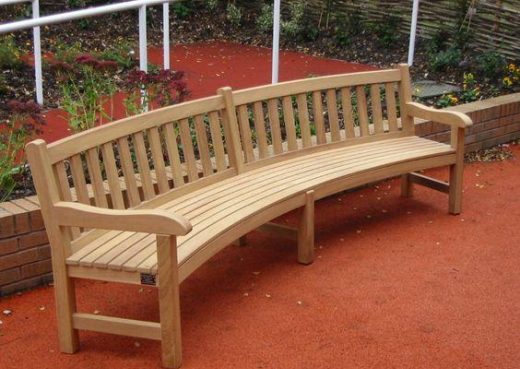Richmond curved garden bench