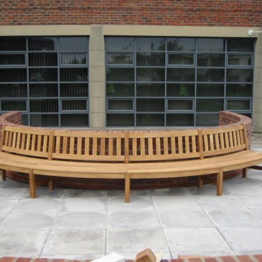 Curved street bench