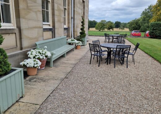 Bespoke bench at the Saltmarshe Hall Wedding Venue