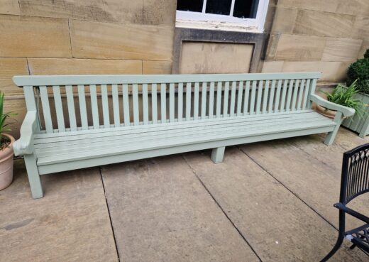 Eleven and a half foot wooden bench