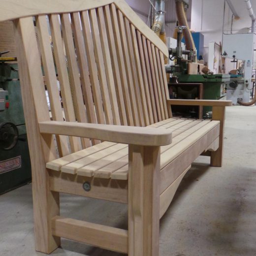 Side view of the Bute Memorial bench