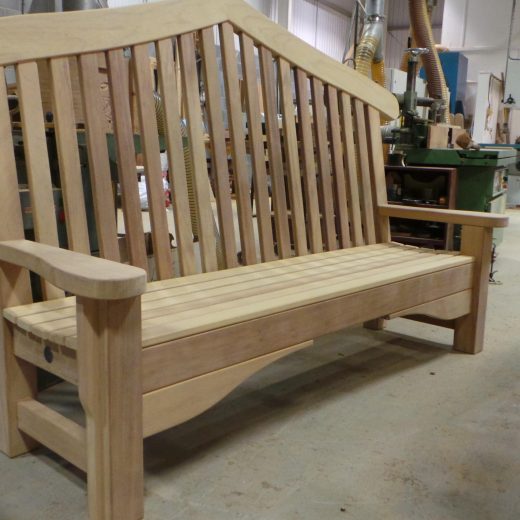 The completed Bute Memorial Bench