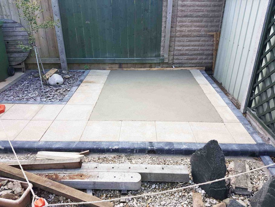 Concrete base for the Wooden Cabin