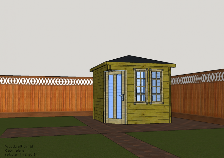 Artists impression of our garden cabin