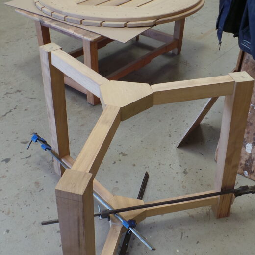 The table frame and suface