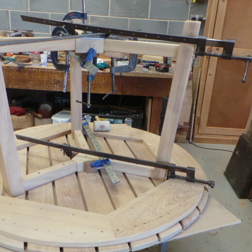 Clamping the frame together