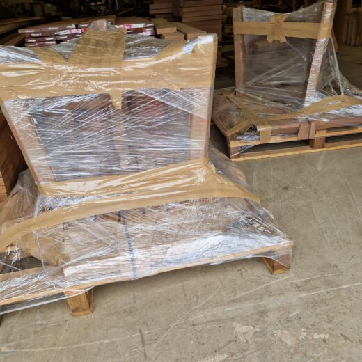 Packed and palleted. Both tables ready for dispatch