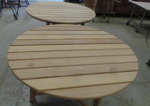 Close up of the table surfaces