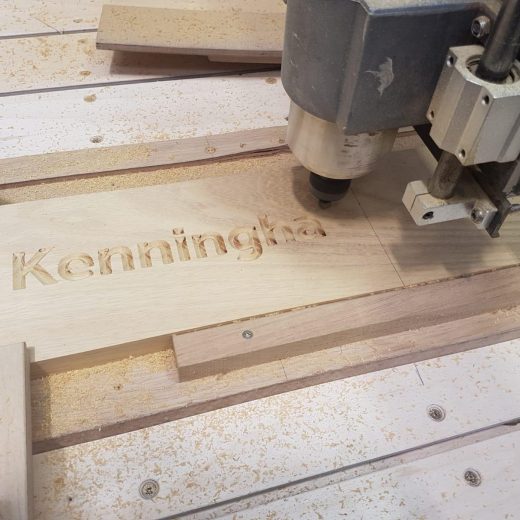 Engraving wooden panels with our CNC machine