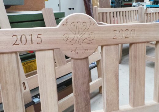 Engraved and modified top rail from Anna's design