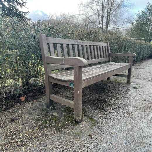 A York bench that has been in East Park for many years