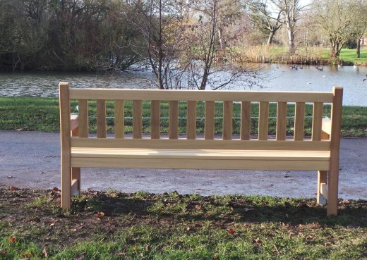 The back of the York Memorial Bench