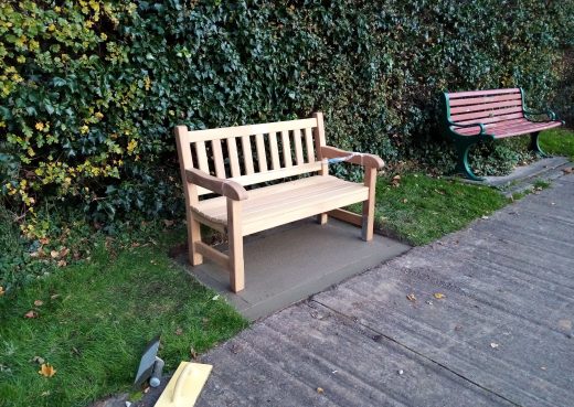 4ft York memorial bench at Hedon Cemetery